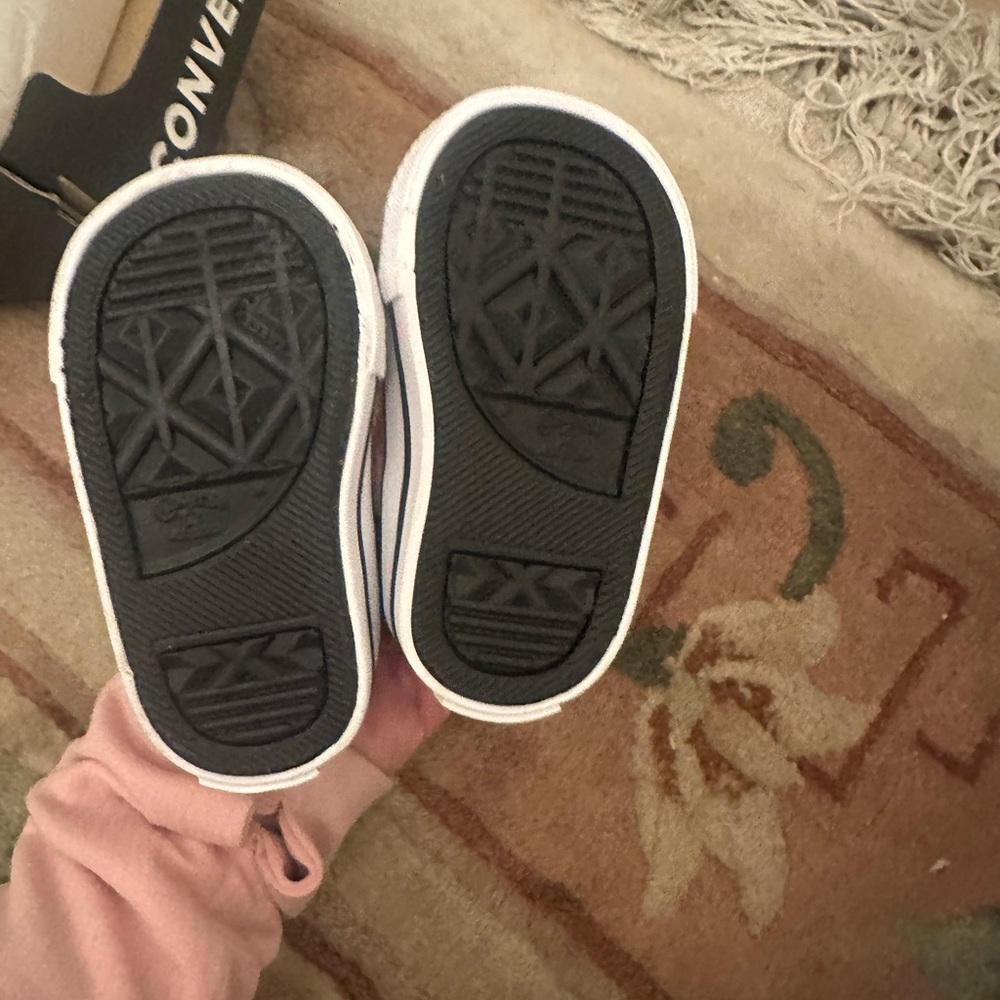 Brand New Converse Kids' Pink and Blue Star Sneakers - Picture 7 of 7